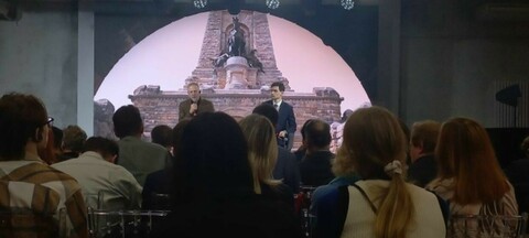 Götz Kubitschek und Fillip Fomitschew. Bild: Obyknowenni zarism